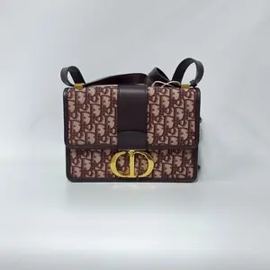 Pre-owned Dior france Crossbody Bags pink and Gold Box Crossbody Bag with Gold Hardware and Adjustable Strap for Everyday Use