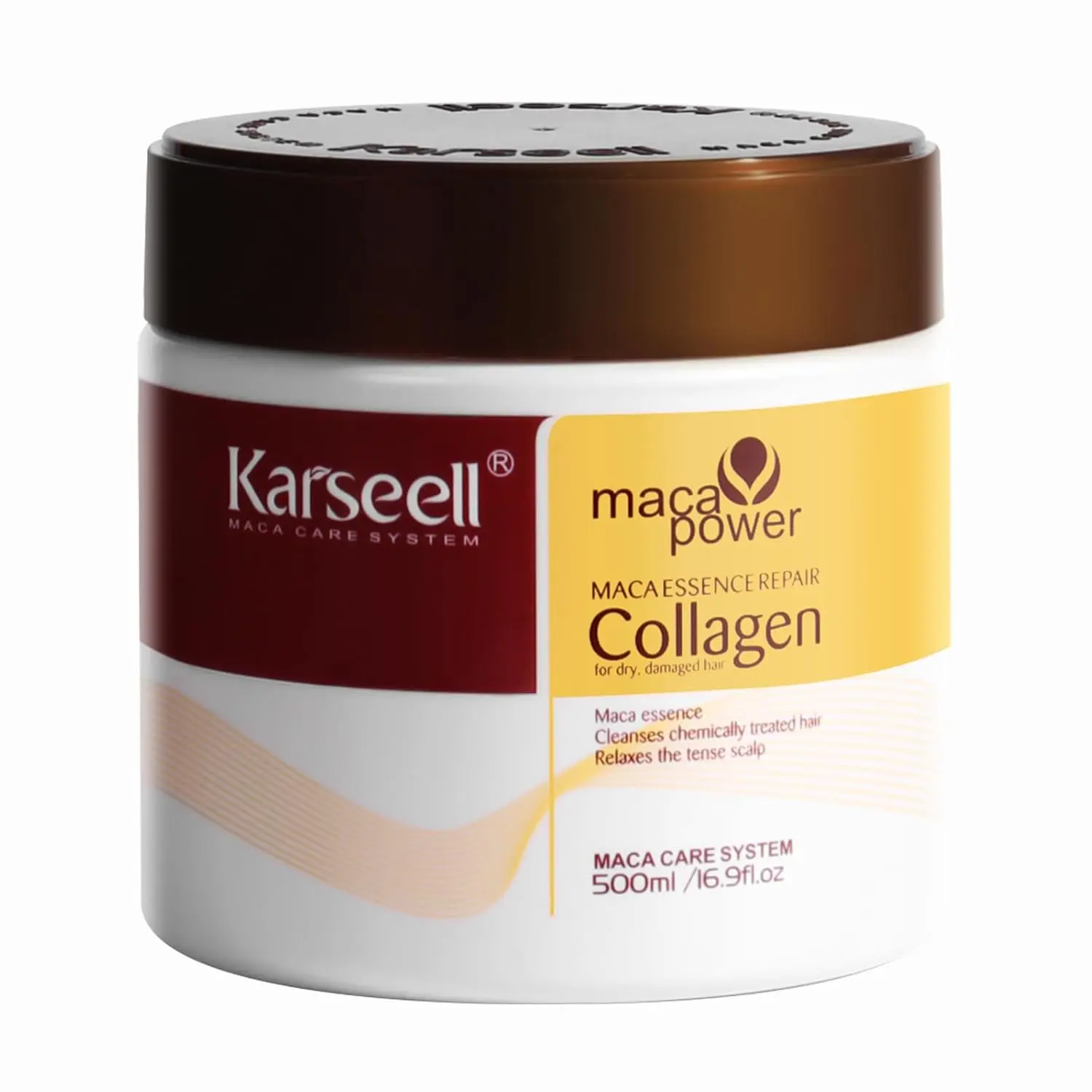 Karseell Collagen Hair Mask for Dry, Frizzy, Damaged Hair 16.90 oz | Deep Conditioning Hair Treatment Repairs, Moisturizes, Nourishing, Detangles Hair Leaving it Soft, Silky