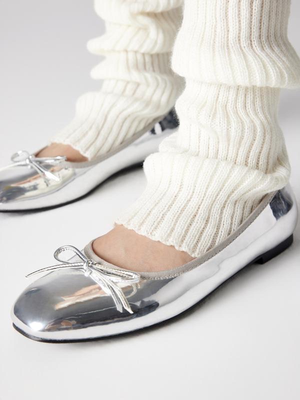 Cider Bow Decor Square Toe Ballet Mary Jane Flats, Classic Chic Ballet Flats for Daily Casual & Work