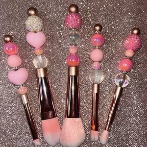 Headed make up brushes set can customize color or add characters