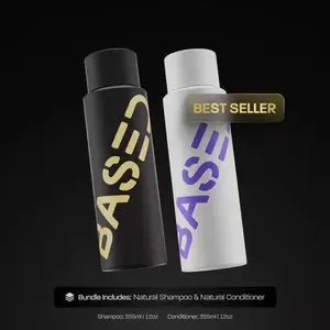 BASED Refreshing Peppermint Hair Care Duo | Shampoo Plus Conditioner | Scalp Soothing, Moisturizing, Deep Clean & Volumizing | Salon-Grade Non-Toxic Formula | 12oz Each