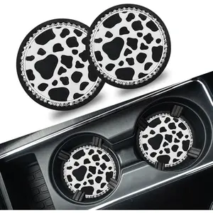 2 count Bling Cup Coasters for , PVC Anti Slip  Coasters for Cup Holders, Cute  Cup Holder Insert Coaster, 2.72 Inch Universal  Accessories for Women Girl ()