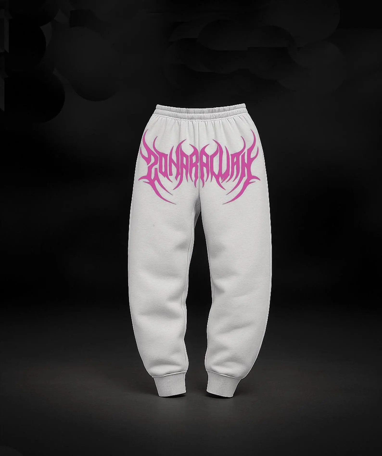Hangover Gothic Unisex Jogger Pants, Bold Pink Print Streetwear, Vintage Grunge Sweatpants, Urban Joggers, Statement Y2K Aesthetic Outfit