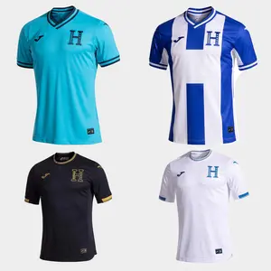 Honduras National Team Home Soccer Jersey Short Sleeve Jersey - White with Blue Design, Unisex, Comfortable Fit, Machine Washable, Ergonomic Cut