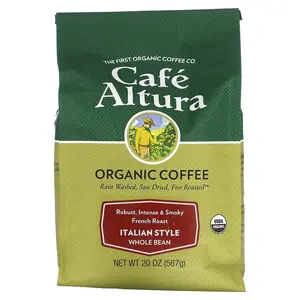 Cafe Altura Organic Coffee, Italian Style, Whole Bean, French Roast, 20 oz (567 g)