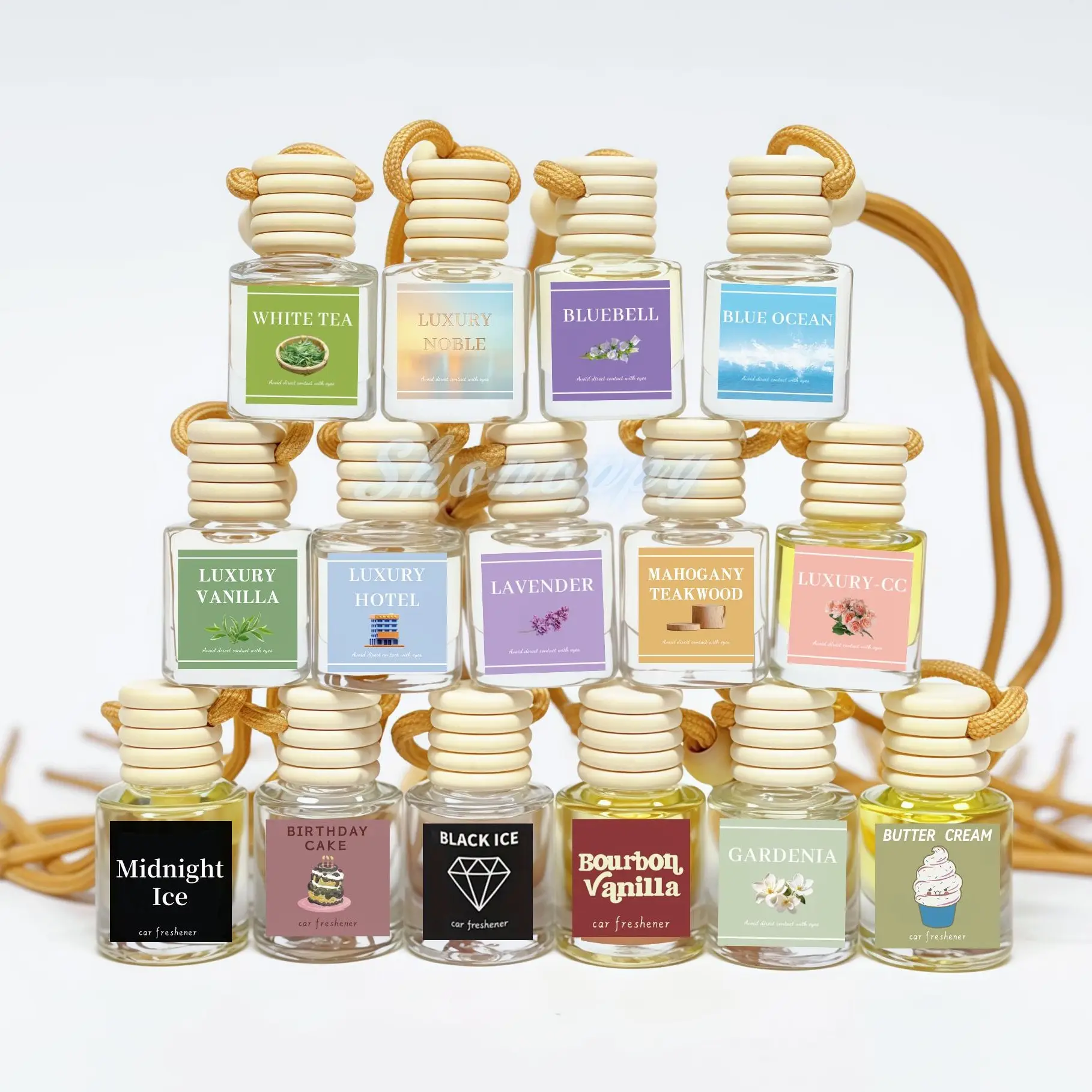 Scented Car Air Freshener - Long Lasting Hanging Car Diffuser, Cute Pendent Car Interior Accessories Gift