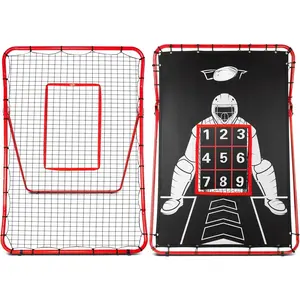 2 in 1 Baseball Rebouder Net and Pitching Net, Adjustable Pitch  Baseball Rebounder with Strike Zone,Base Ball Bounce  Net for Pitching,Catching,Fielding,Throwing