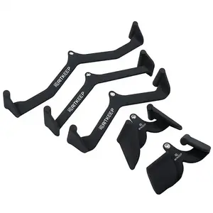 RitKeep LAT Pull Down Bar for Cable Machine, LAT Pulldown Attachments T Bar V Bar Cable Attachment, Back Tricep Bar Strength Training Handle,Black