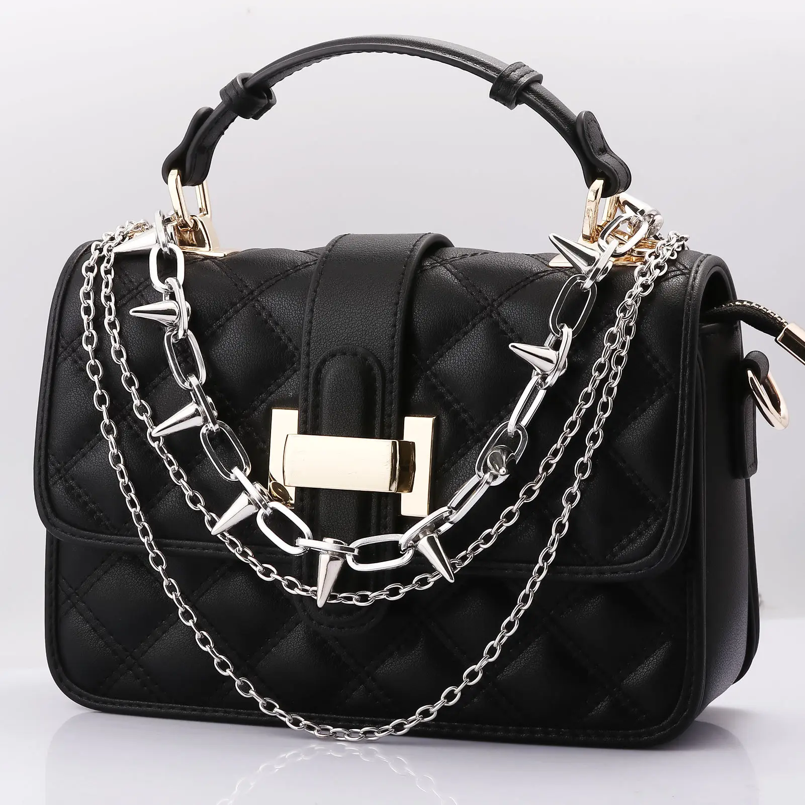 Three layer willow nail   silver