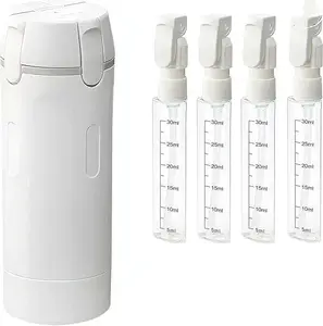 4-in-1 Leak-Proof Travel Dispenser Bottles, 4-Pack 30ml Refillable Portable Containers for Shampoo, Conditioner, Lotion, Creams & Watering, Women's Travel Essentials (Home & Garden Watering Equipment)