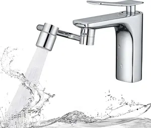 1080°Swivel Faucet-Extender Sink-Aerator - 2-Mode Splash Water Tap Extension, Kitchen Bathroom 360 Rotate Spray Attachment, Multifunctional Universal Robotic Arm -Wash Hand/Hair/Face