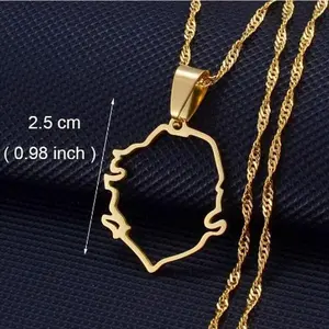 Sierra Leone Necklace, Jewelry, Flag, Map