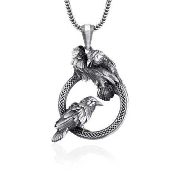 Viking Raven Necklace