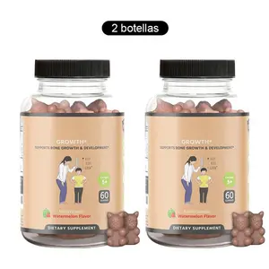 3 Bottles | Growth Gummies (Watermelon) Natural Growth & Development Supplement & Teens - Vitamin D, K, Calcium & Ashwaganda, Bone Strength -  Vitamins