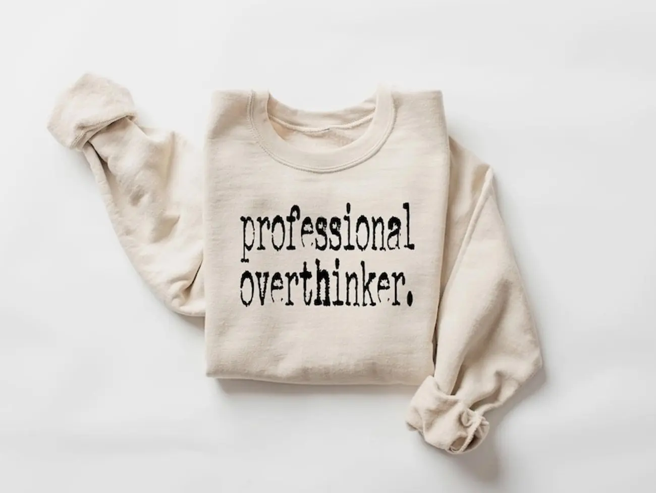 Professional Overthinker Sweatshirt, Funny Overthinking Crewneck, Sarcastic Mental Health Gift, Funny Gift UDJ