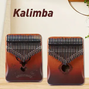 21-Key Kalimba Thumb Piano, Portable Mahogany Mbira Piano with Instruction, Tune Hammer, Ideal Gift for Beginners, Kids & Adults