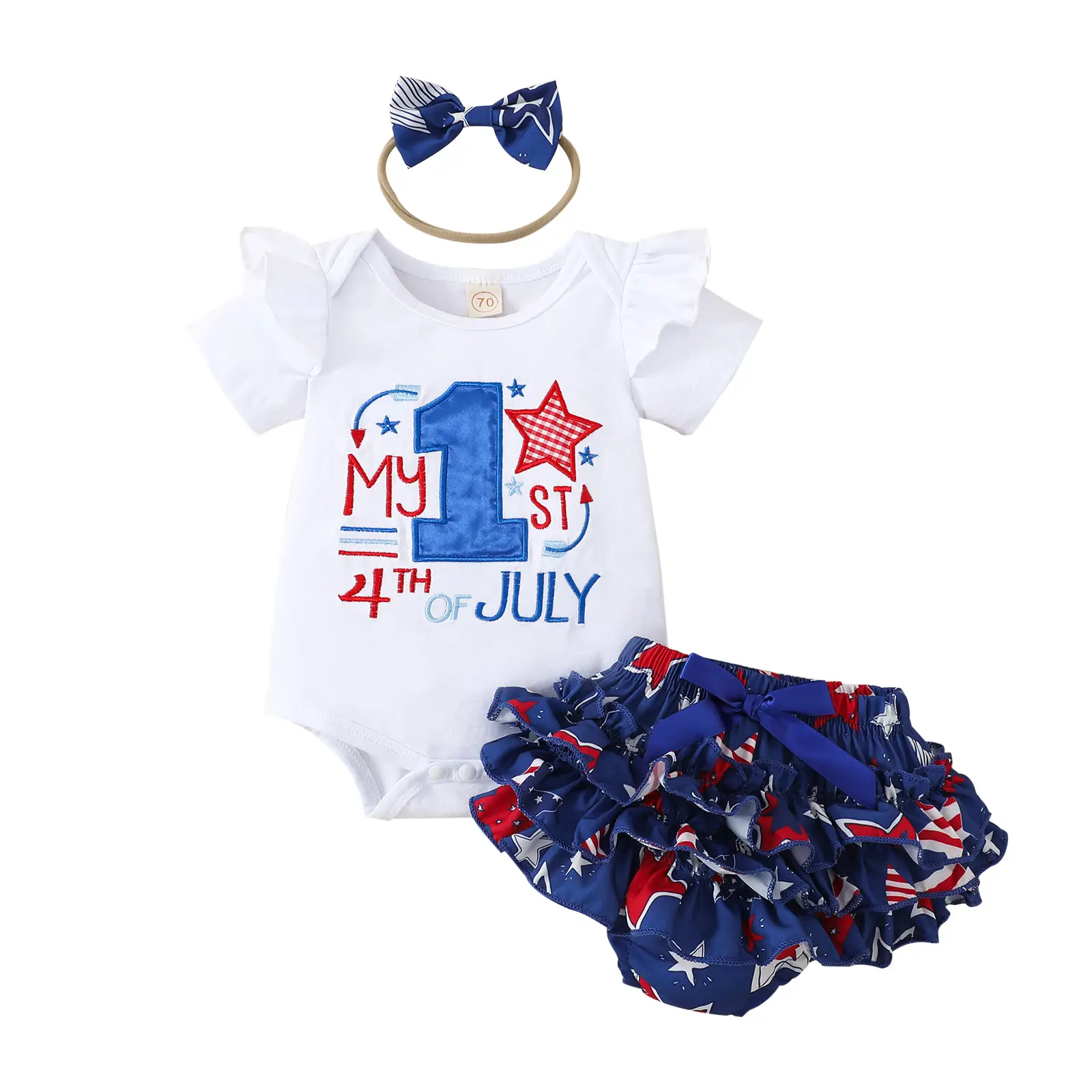 Baby Girl Romper 4th of July Independence Day Toddler Jumpsuit Shorts Outfit Pants Sets Clothing Babygirl Clothes Products #springtok