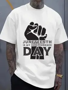 Men'S Funny Juneteenth Independence Day T-Shirts in White for 2026, Crafted to Be Cool And Lightweight, Perfect for Summer Sports And Casual Outings.Stylish Summer Clothing for Enjoyable Outdoor Experiences