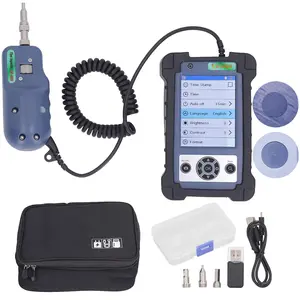 Komshine Fiber Optic Inspection Video Probe KIP-600V 400X Magnification Real-time Video Recording + 4 UPC Tips + 3.5 inch HD LCD Display + 4,000mAh Large Battery Capacity FTTX Tool