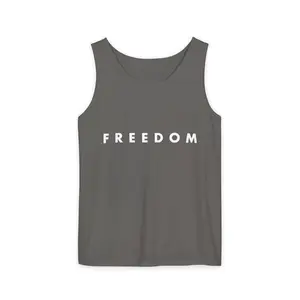Freedom Stonewash Tank Top - Black