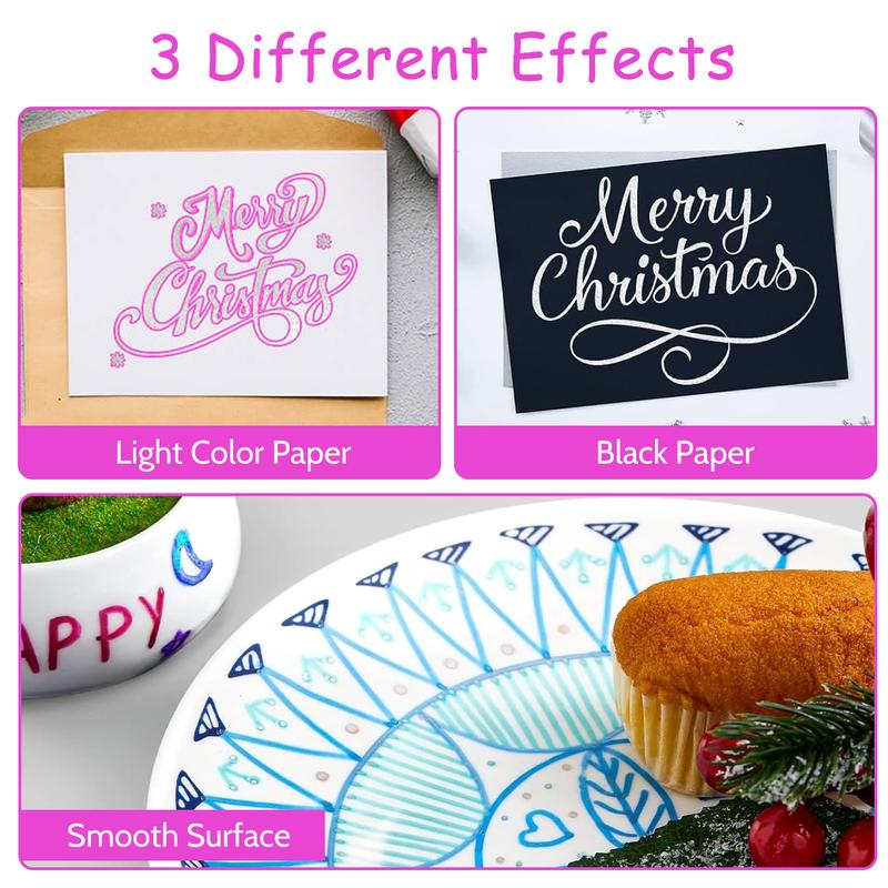 FINENOLO Outline Shimmer Markers, 36 & 48 Glitter Metallic Gel Pens for Coloring, Tween Teen Girl Christmas/Birthday Gifts Trendy Stuff, Cool Fun Art Crafts School Journaling Supplies for Kids Girls Ages 4 8 10 16 Year Old TikTokShopBlackFriday