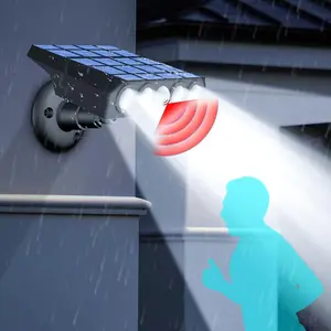 3000lm Solar LED Security Light, Ip65 Waterproof Pir Motion Sensor, Auto On/off, Rechargeable Battery, Outdoor Garden Pathway Lamp, Solar Security Lights