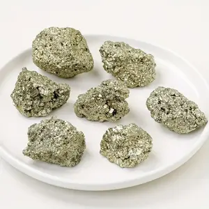 7 Natural Pyrite Clusters from Peru Glossy Surface Large Packaging for DIY Gemstones Home Yard Decor Unique Crystal Aquarium Gifts