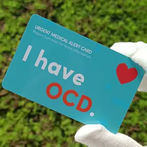 Emergency Medical Alert Card for Insomnia & Anxiety, Urgent Notice for Parkinson Disease & Personality Disorder, Writable PVC Material