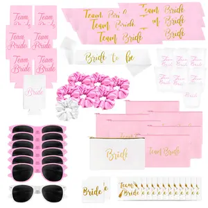 Bachelorette Party Accessories & Supplies - 56 Piece Bachelorette Party Favors Pack with Bachelorette Sash, Sunglasses, Cups and More - Bride Accessories for Bachelorette Party