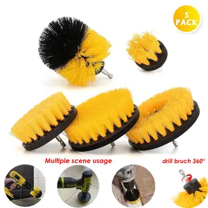 Drill Scrubber Kit, 5 Pack Drill Brush Set for Bathroom Cleaning and Car Detailing, Power Scrubber Brushes for Household Cleaning Supplies
