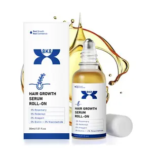 Advanced Hair Growth Roll-On Serum, 3% Redensyl, 3% Rosemary, Biotin and Niacinamide, Reduces Thinning, Enhances Hair Density and Volume, No Rinse, Fast Absorbing Formula for Men and Women