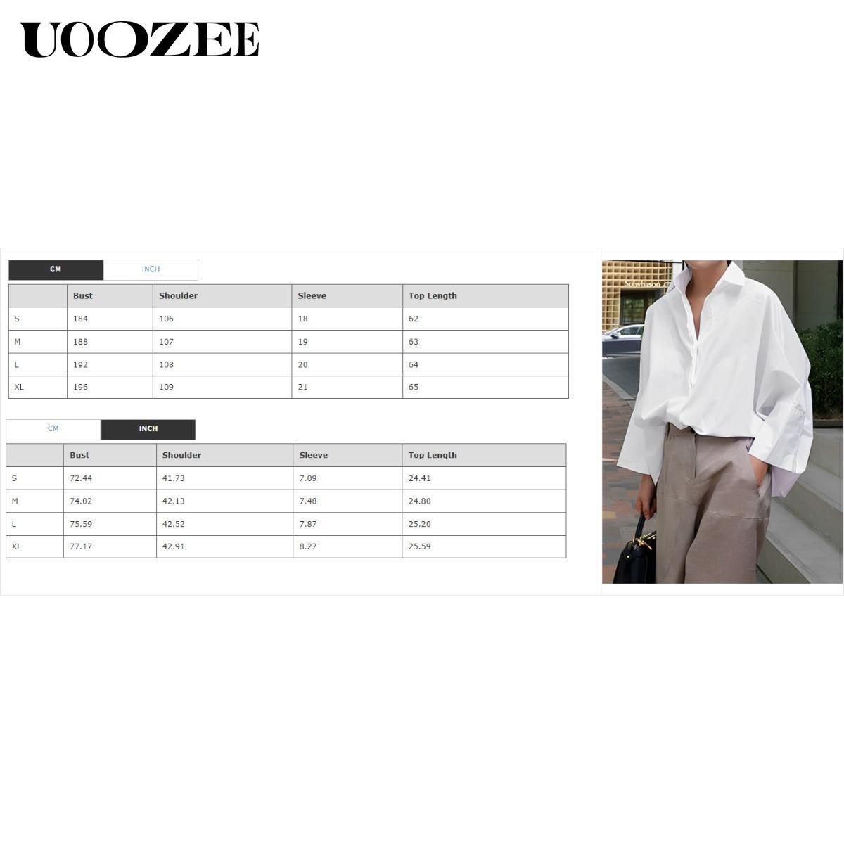 UOOZEE Women's  Loose Oversized Fit Multi-Colored Lapel Shirt Tops for all seasons loose and simple Polyester oversized versatile commuting suitable for a variety of occasions Collared Longsleeves cute fall outfits going tops office outfits  Chic  Casual