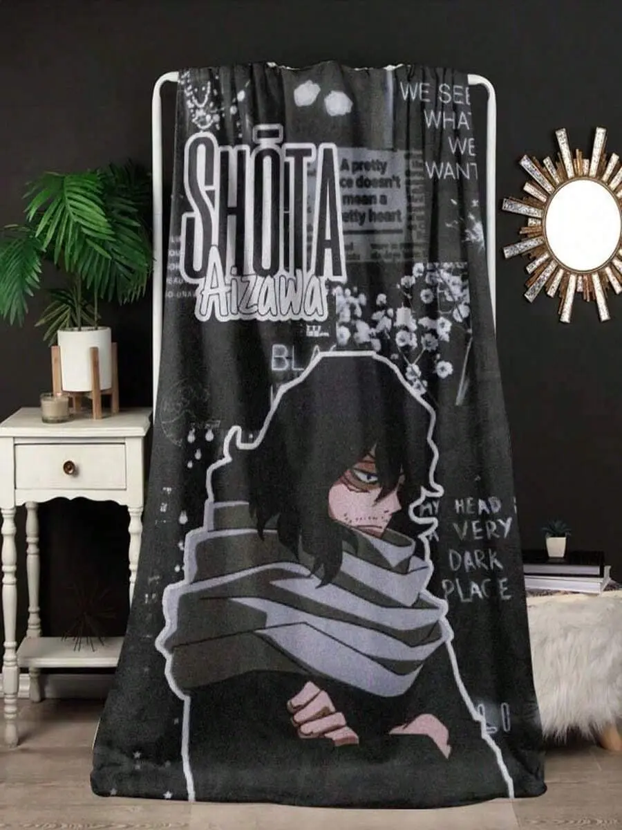 Tribute To Shota Aizawa's Melancholic Spirit From , This Soft And Lightweight Polyester Blanket Is Year-Round Use, Whether Home, Sofa, Bed, Travel, Or Camping.