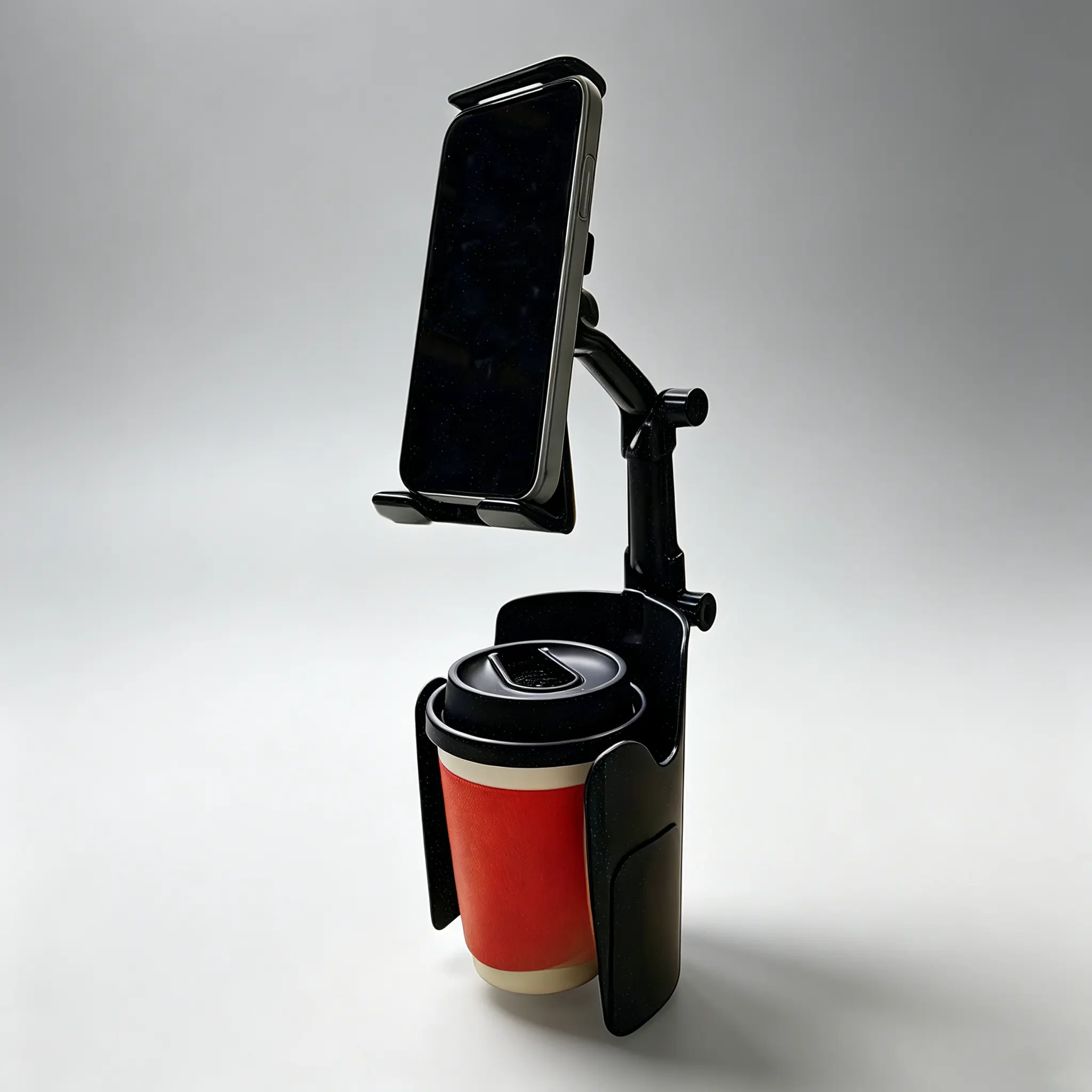 2-in-1 Rotatable Car Phone Holder - Adjustable Cup Slot Enlarged Mount for Smartphones & Tablets, Durable ABS/PC Construction, 360° Rotating Phone Mount Car Accessory, Secure Grip for Travel