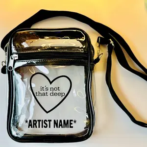Custom Clear It’s Not That Deep Tour 2026 Demi Crossbody Bag with Removable Strap and Front Pocket Concert & Stadium Approved