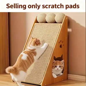 Super Durable Jute Rope Cat Scratching Post, Vertical Scratcher, Elegant Craft Resistant Scratch Bite, Invisible Adhesive Design, Perfect Cat Gift