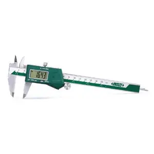 Insize High Precision Electronic Hand Calipers, 0 to 6" Range, 0.0005" Resolution, 0.0008" Accuracy, 1.575" Jaw Length, Stainless Steel Jaws, Data Output, Model 1108-150