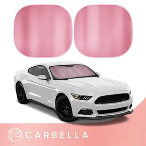Pink Sunshade for Car 2PC Metallic Pop-Up Car Sun Shade Windshield - Metallic Pink Collapsible Auto Shade Universal Fit for Cars, 32x28.5 Inches