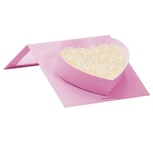 Gift Boxes with Lids for Present Heart Shaped Flower Boxes for Arrangements Floral Gift Boxes for Bridesmaid, Proposal, Wedding, Birthday, Baby Showers