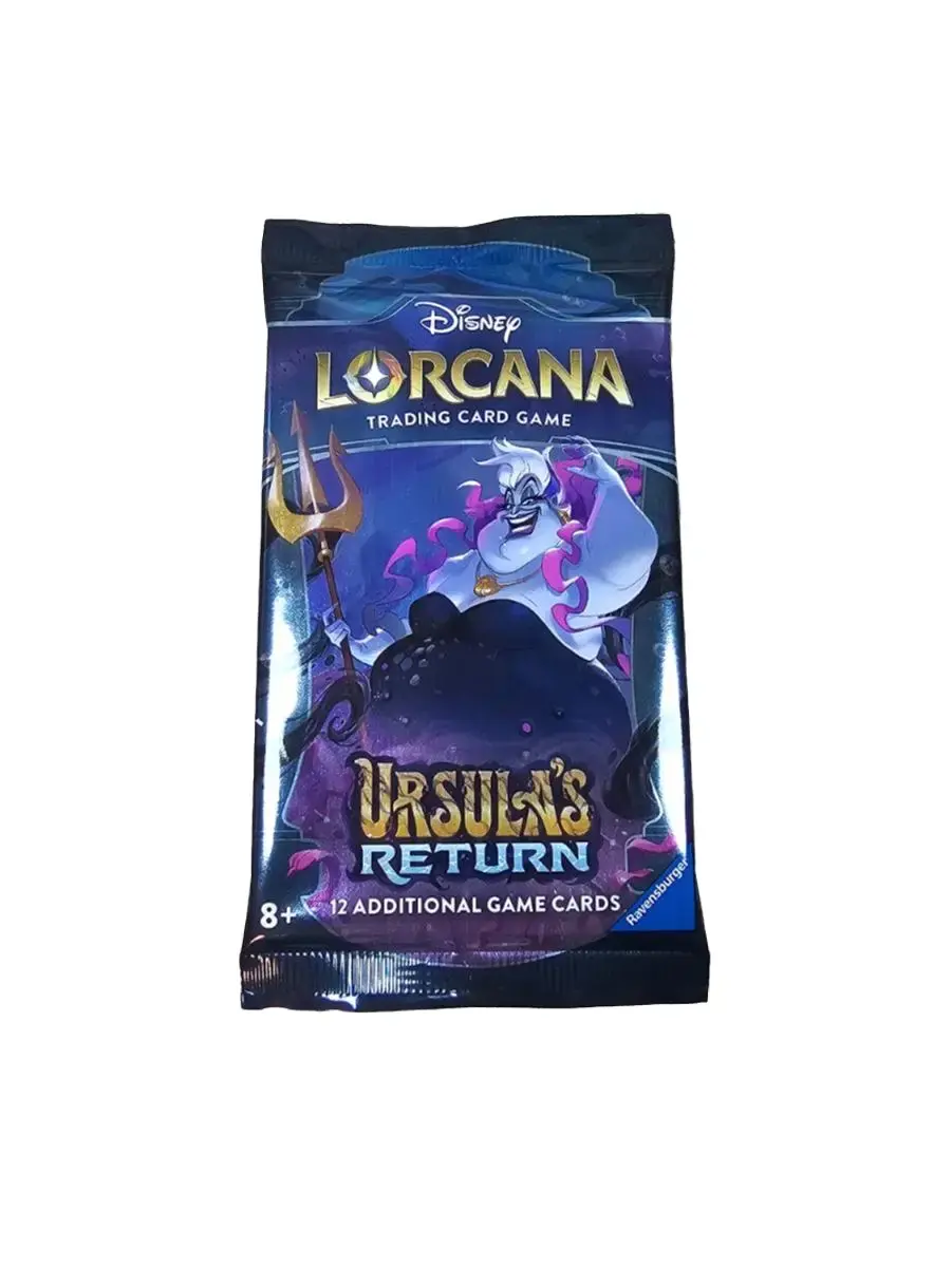 (1) Lorcana Ursula's Return Factory Sealed Booster Pack - Non-Sports Trading Card Pack for Live Rips, Collectible Trading Card Accessory