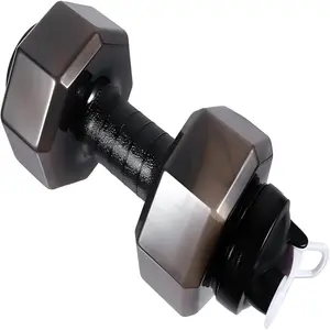 Dumbbell Shaped Fitness Water Bottle, Leak-Proof High Capacity Design, Reusable Gym Water Bottle for Hydration and Workouts