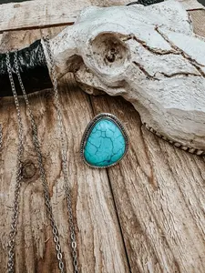 Geometric Turquoise Stone Ring