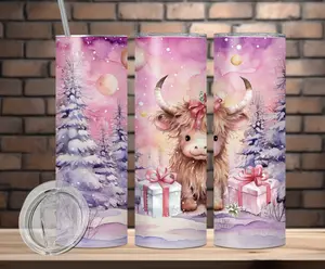 HIGHLAND COW WINTER WONDERLAND 20 OZ TUMBLER