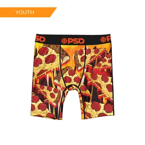 PSD Youth Boys Pizza Melt Boxer Brief - Soft, Breathable and Comfortable Stretch Underwear