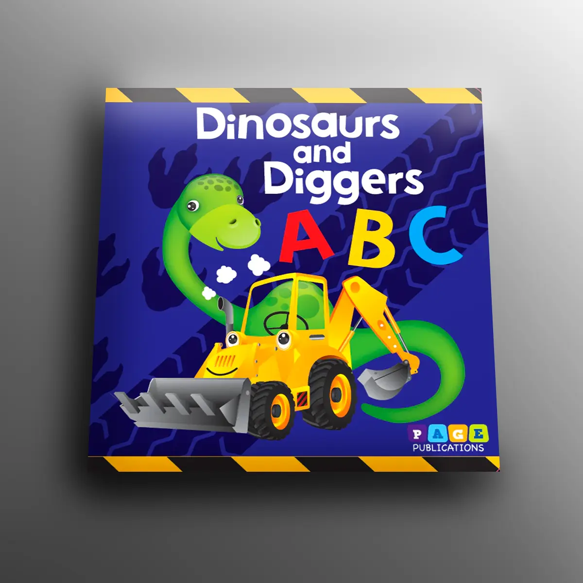 Dinosaurs and Diggers ABC Picture Book for Kids, Children’s Books with Colorful Illustrations for Fun Learning, Childrens Books