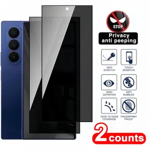 Privacy Tempered Glass Phone Screen Protector for Samsung Galaxy Z Fold 7/6/5 Series, 9h Hardness Anti-Scratch Bubble-Free Installation
