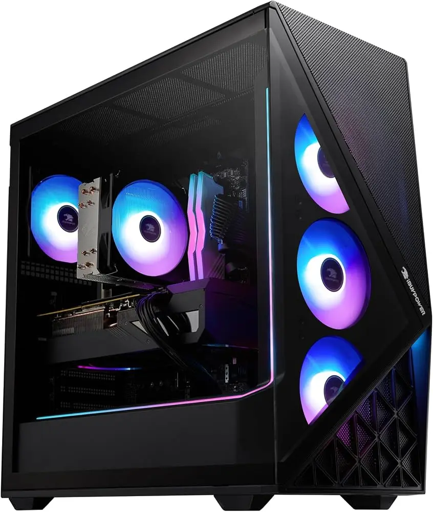 Gaming PC Desktop Computer Intel Core i7 14700F CPU, NVIDIA GeForce RTX 5060 8GB GPU, 32GB DDR5 RGB 5200MHz RAM, 1TB NVMe SSD, Windows 11 Home