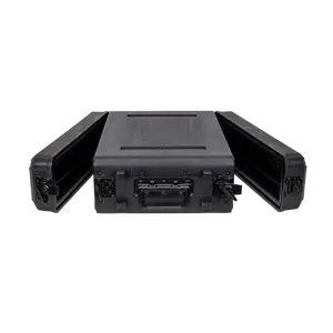 Crossrock 2U Rack Case, 13.7" Depth for 1-2 Channel Wireless Systems | Adjustable Rails 9"–13", Hinged Lid, Watertight PE (CRA9802U-350S)