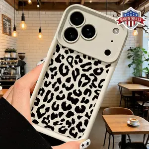 Trendy Leopard Print Pattern Aesthetic Case for iPhone 17 16 15 14 Pro Max 13 12 11 XR XS Plus Air Slim Shockproof Anti Drop Protective Durable TPU Cover