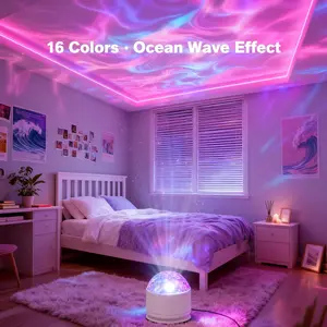 1pc Aurora LED Mood Projection Light RGB Remote Control, Galaxy Star Projector, Bedroom Night Light Projector, Star Projector, Room Decoration, Home Theater, Ceiling, Gift Decoration, Camping, Wedding Decoration clearance items Father's Day Gift